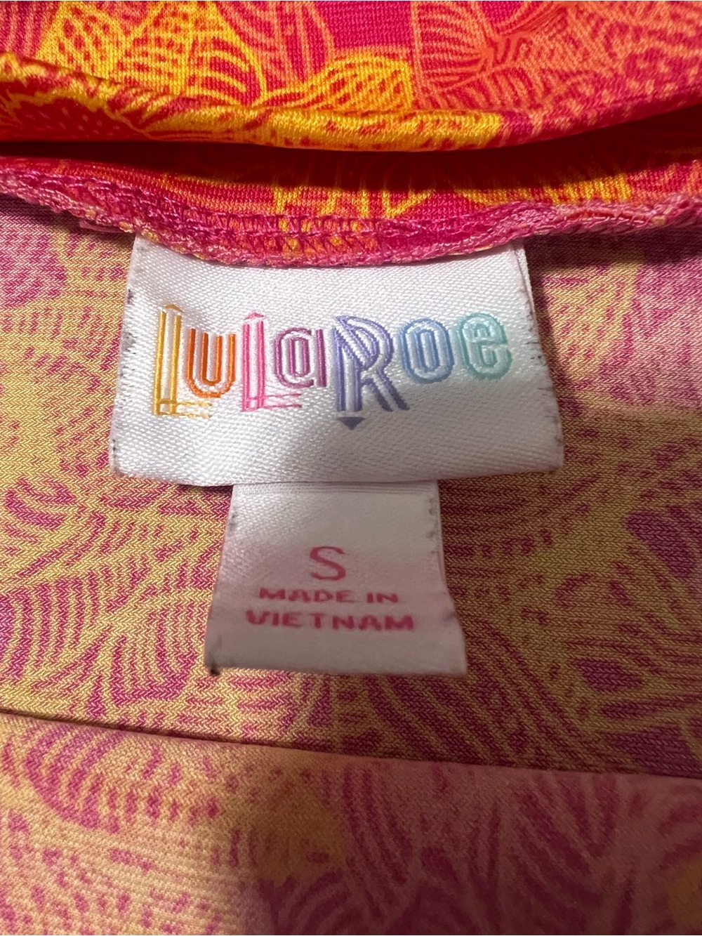 LuLaRoe Azure Pink and Yellow Floral Circle Skirt - Picture 3 of 4